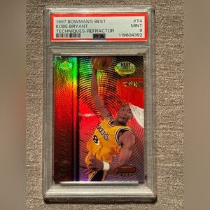 Kobe Bryant 1997 Bowman’s Best Techniques Refractor PSA 9
LA Lakers